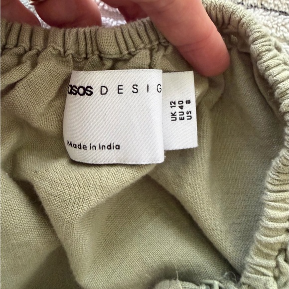 ASOS Light Olive Ruffle Dress - Picture 2 of 5